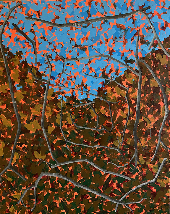 "Winterberry" by Steven Wise (c) - oil and acrylic painting on canvas