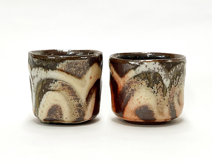 #MA22-6 & #MA22-7 ceramic cups by Michael Ashley (c)