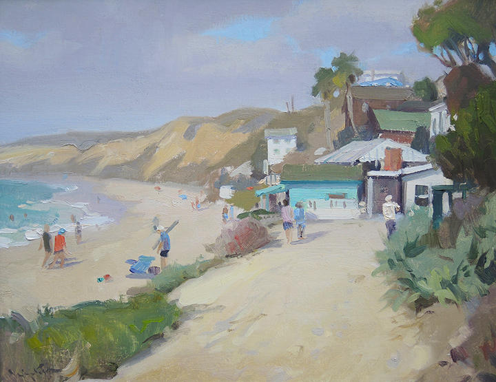 "Beach Morning" by John Lasater (c) - 14"h x 18"w - oil on canvas