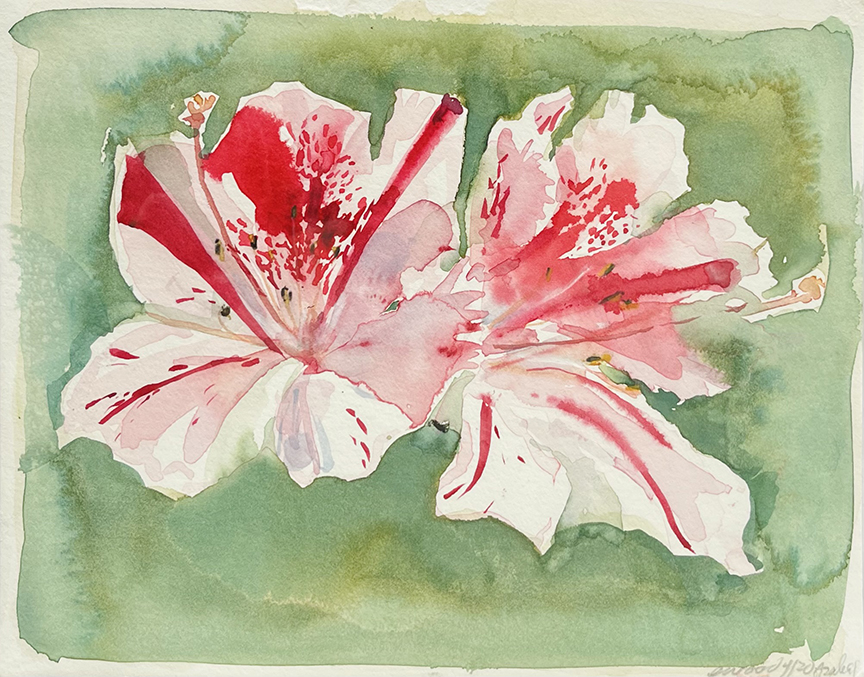 "May Blooms" by Emily Wood (c) - 16"h x 12"w - watercolor on paper