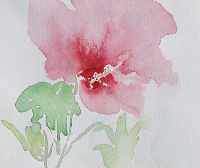 "Althea" by Emily Wood - 9"h x 6"w - watercolor on paper