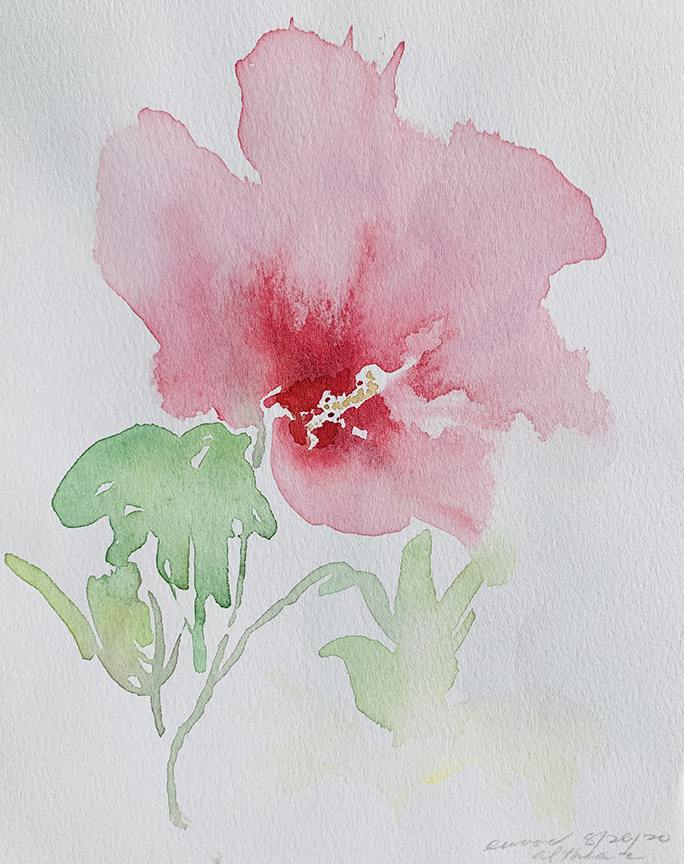 "Althea" by Emily Wood - 9"h x 6"w - watercolor on paper
