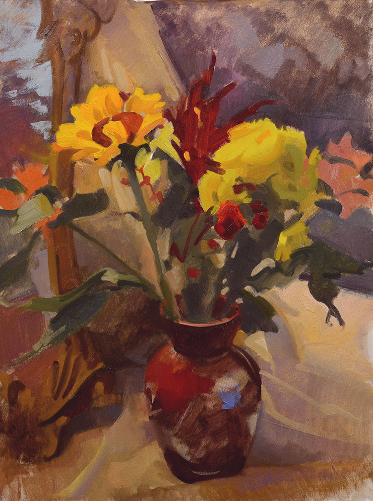 "Fount of Flora" by John Lasater (c) - 24"h x 18"w - oil on panel