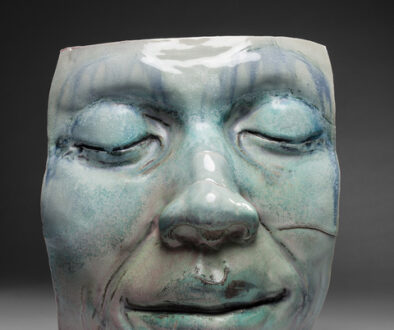 #354 "Tyresse" by Michael Warrick (c) - 12"h x 12"w x 6"d - porcelain sculpture