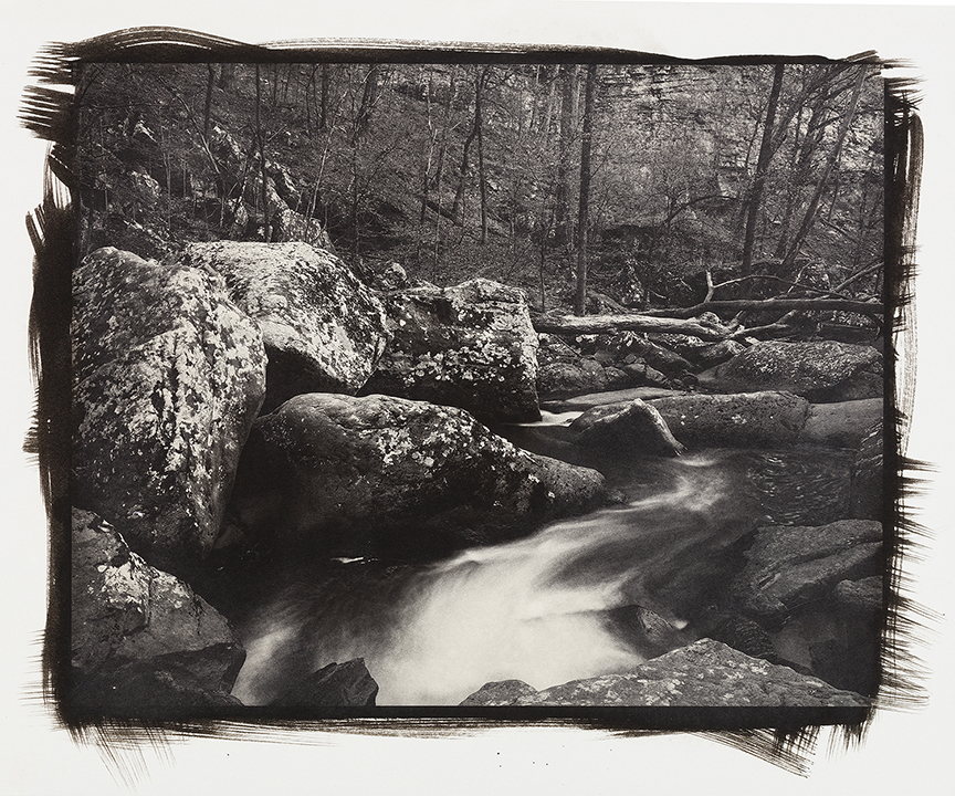 "Petit Jean, Below Cedar Falls" by George Chambers (c) - 9.5"h x 12"w - palladium print