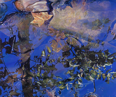 "Flowing In and Out II" by Adrian Deckbar (c) - 40"h x 30"w - acrylic on canvas