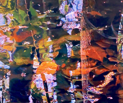 "Water Reflections II" by Adrian Deckbar (c) - 36"h x 36"w - acrylic on canvas original painting