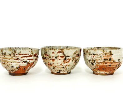#MA24-13, #MA24-14, #MA24-15 by Michael Ashley (c) - 2.5"h x 4"w - ceramic bowls