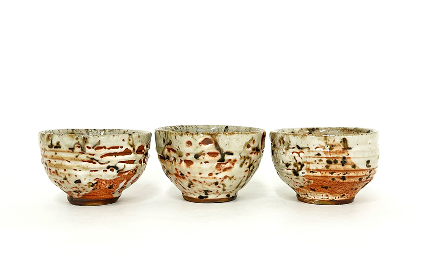 #MA24-13, #MA24-14, #MA24-15 by Michael Ashley (c) - 2.5"h x 4"w - ceramic bowls