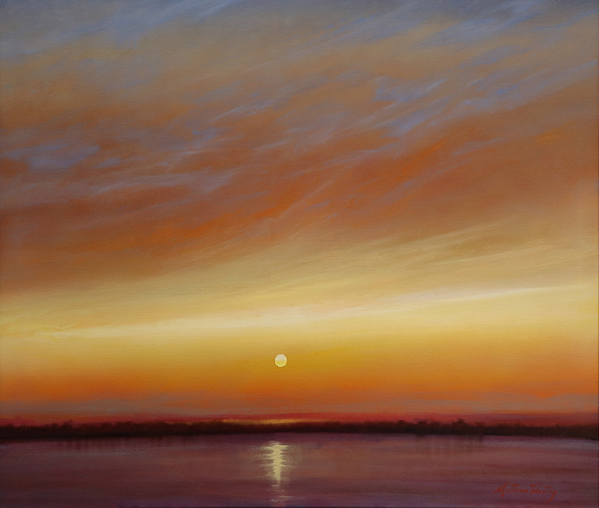 "Morning Sunrise" by Matthew Hasty (c) - 30"h x 36"w - oil on canvas