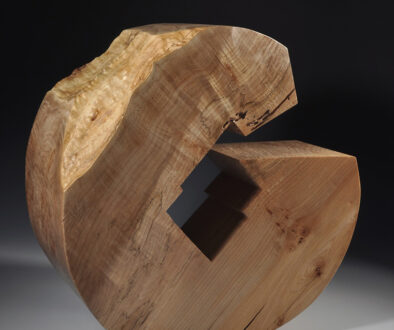 #1387 "Undulating Millstone" by Robyn Horn (c) - 19.5"dia x 8.25"d - Maple Burl