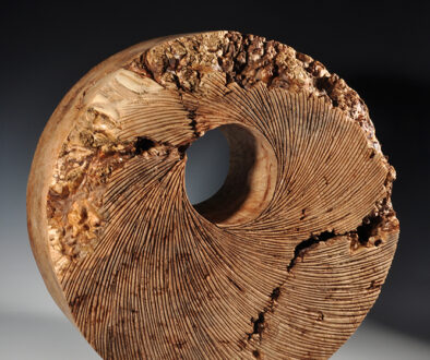#1392 "Continuously Swirling" by Robyn Horn (c) - 21.625"dia x 7.5"d - Maple Burl