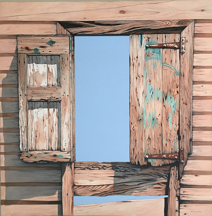 "Estate Anna's Hope Stable" by Jeri Hillis (c) - 34"h x 34"w - oil on canvas