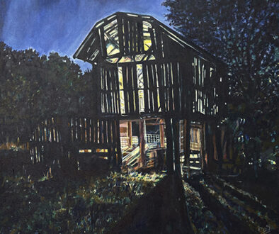 "Dwelling Feeling (Barn)" by Dustyn Bork (c) - 40"h x 30"w - acrylic on canvas