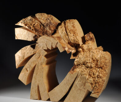 #1376 Poetry in Motion" by Robyn Horn (c) - 20"h x 23"w x 8"d - Box Elder Burl