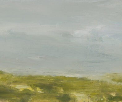 "Rain II" by Dolores Justus Reuther (c) - 6"h x 12"w x 2"d - oil on board