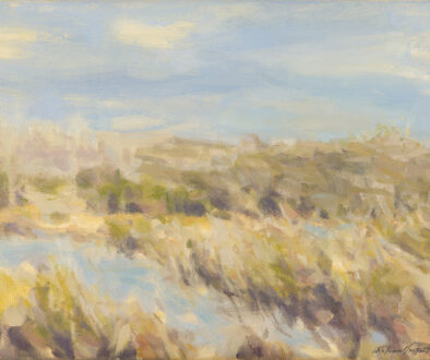 "Edge of a Marsh" by Dolores Justus (c) - 9"h x 12"w - oil on canvas