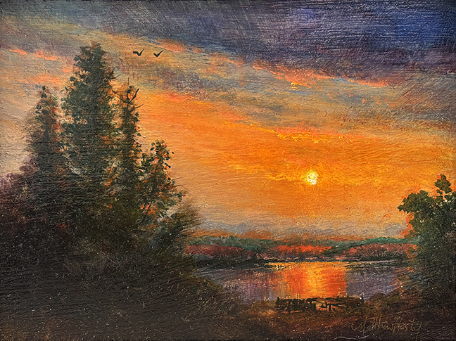 "Foul Hook Study II" by Matthew Hasty (c) - 6"h x 8"w - oil on panel