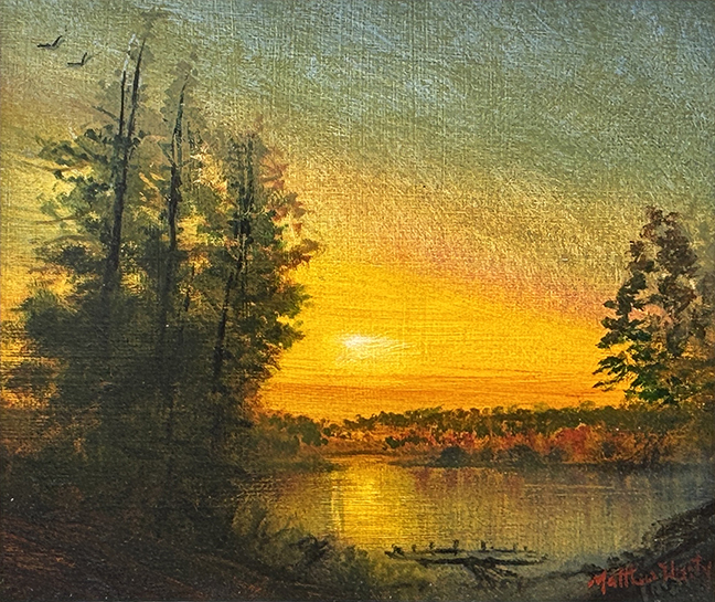 "Foul Hook Study IV" by Matthew Hasty (c) - 5.25"h x 6.25"w - oil on prepared paper