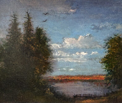 "Foul Hook Study V in Daylight" by Matthew Hasty (c) - 5.25"h x 6.375"w - oil on prepared paper