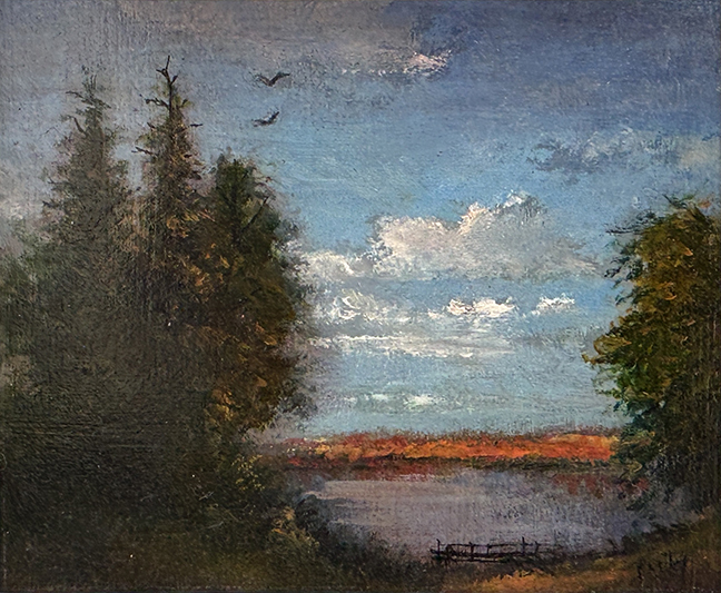 "Foul Hook Study V in Daylight" by Matthew Hasty (c) - 5.25"h x 6.375"w - oil on prepared paper