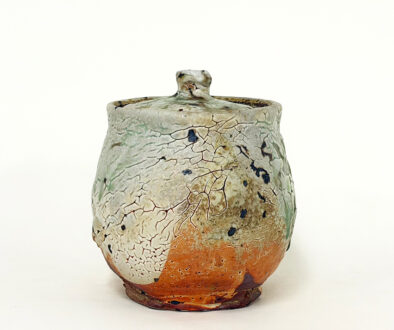 #MA26-6 "Lidded Vessel" by Michael Ashley (c) - 5.5"h x 4.75"dia. - ceramic