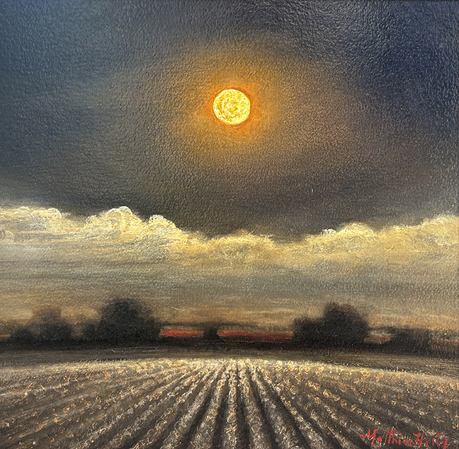 "Moonlight and Cotton" by Matthew Hasty (c) - 11"h x 11"w - oil on panel