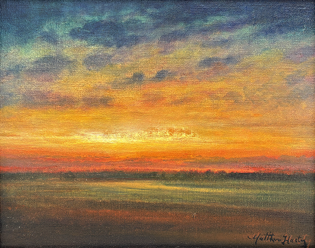 "Moving Clouds" by Matthew Hasty (c) - 11"h x 14"w - oil on panel