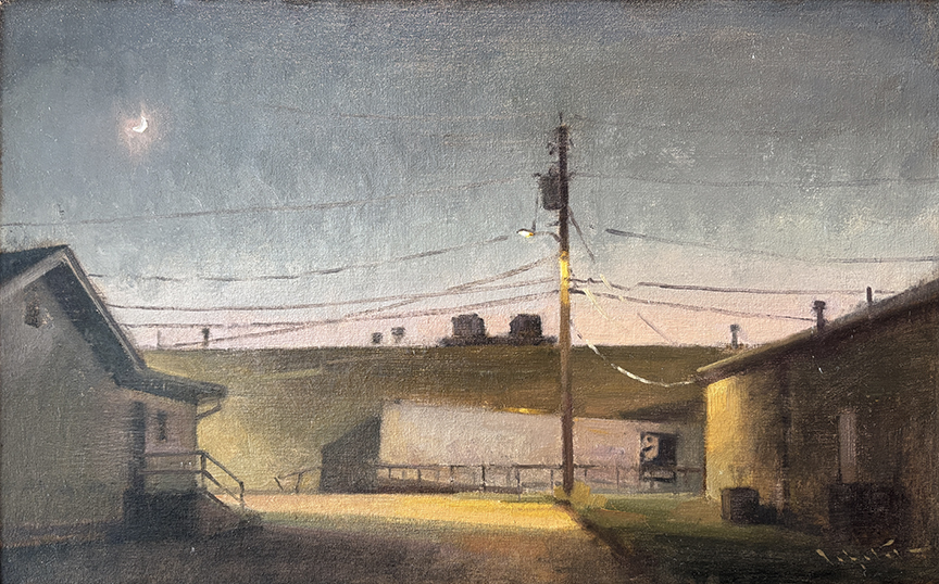 "Peace, Goodwill Toward Men" by John Lasater (c) - 11.5"h x 18.5"w - oil on panel