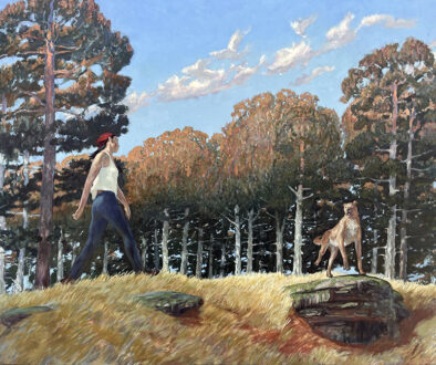 "Walking the Dog" by Mark Blaney (c) - 30"h x 40"w - oil on canvas