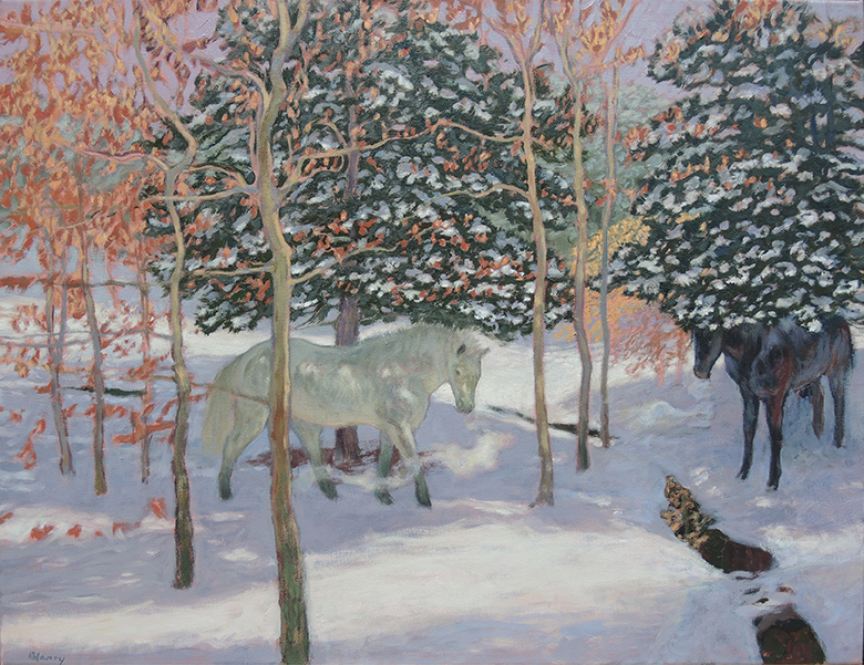 "Horse's Breath" by Mark Blaney (c) - 22"h x 28"w - oil on canvas