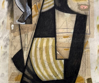 "Egyptian Queen" by Ted Barnes (c) - 20"h x 16"w - mixed media collage on paper