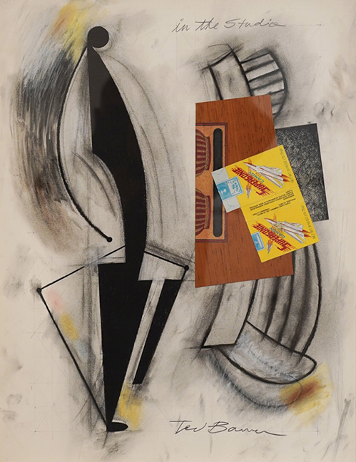 "In the Studio" by Ted Barnes (c) - 24"h x 18"w - mixed media on canvas