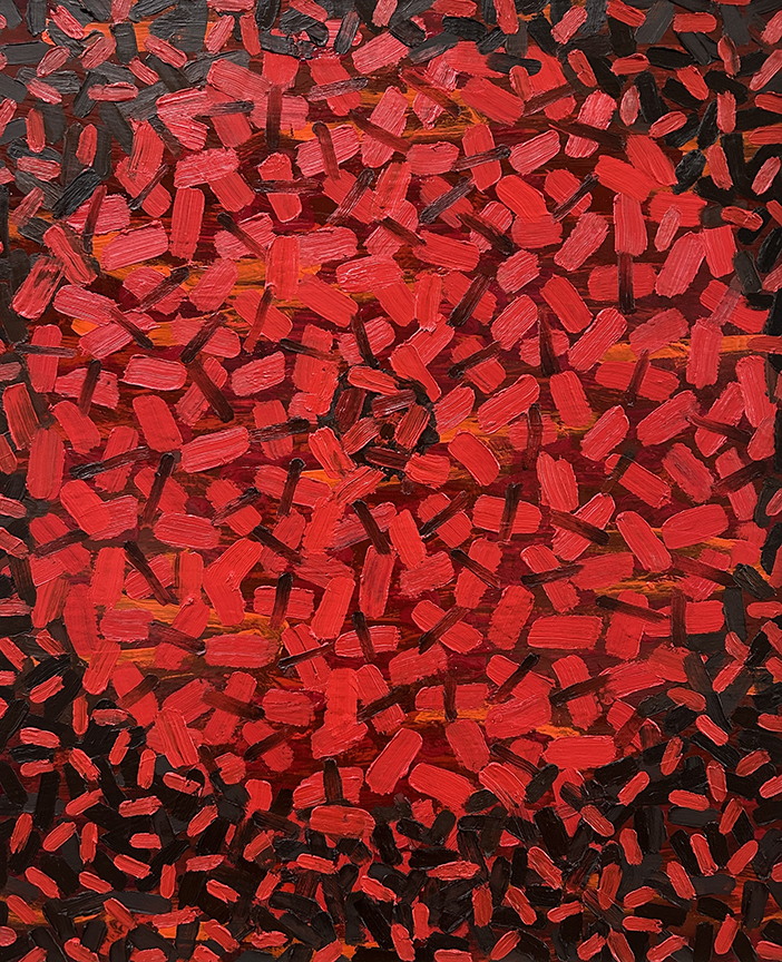 "Q02- Carmine" by Steven Wise (c) - 24"h x 20"w - oil on panel