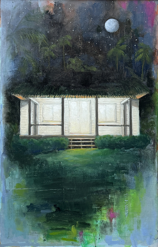 "Under the Light of the Moon" by Laura Raborn (c) - 24"h x 15.5"w - oil on wood panel