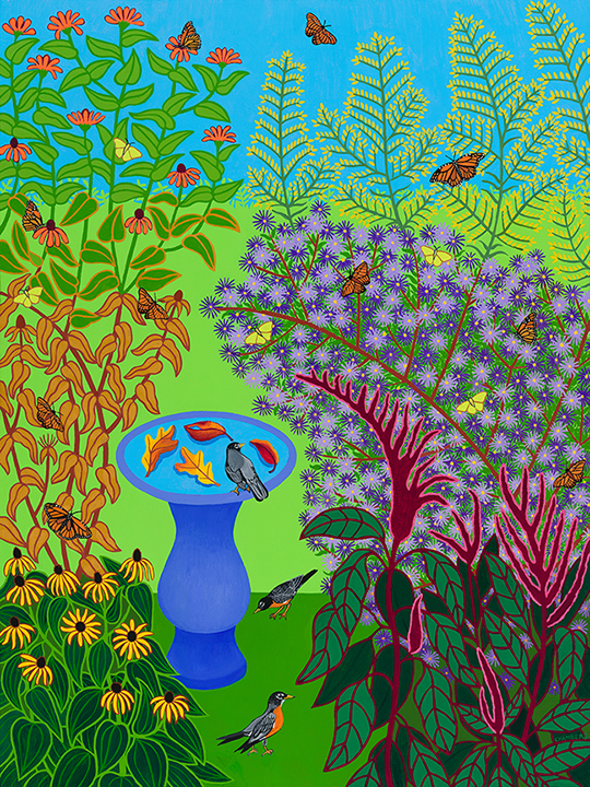 "Indian Summer" by Susan Baker Chambers (c) - 48"h x 36"w - acrylic on canvas
