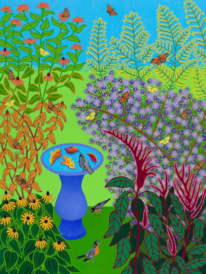 "Indian Summer" by Susan Baker Chambers (c) - 48"h x 36"w - acrylic on canvas