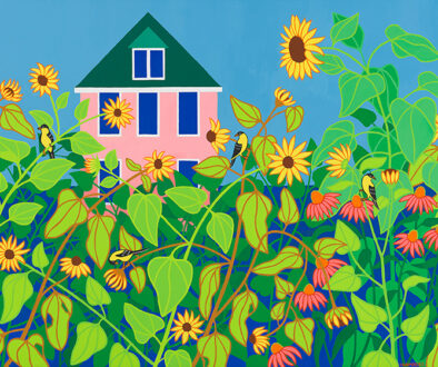 "My Garden View" by Susan Baker Chambers (c) - 28"h x 36"w - acrylic on canvas