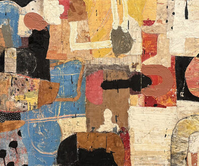 "Obscured: vital; revelation II" by Sammy Peters (c) - 30"h x 48"w - oil, wax, mixed media on canvas
