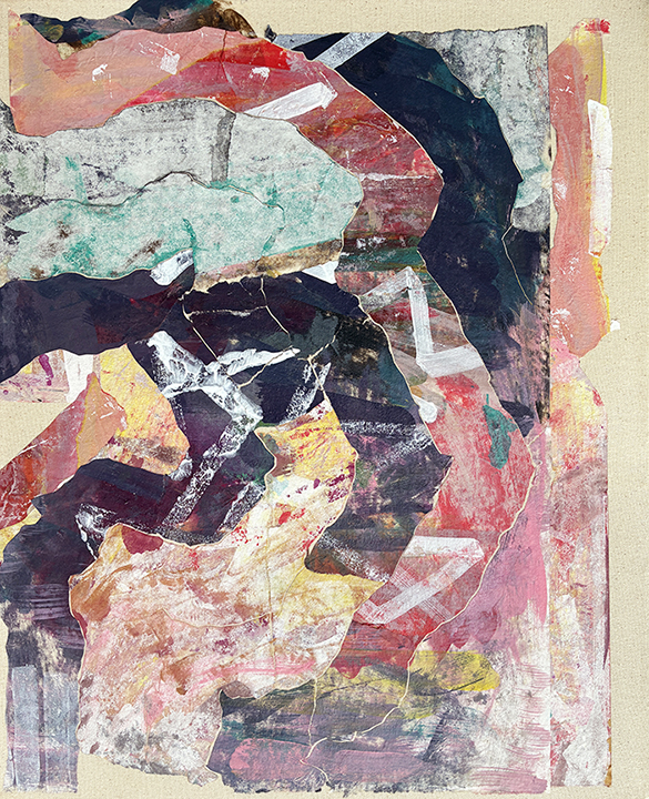 "STR 162" by Donnie Copeland (c) - 25.5"h x 20"w - acrylic and paper on canvas