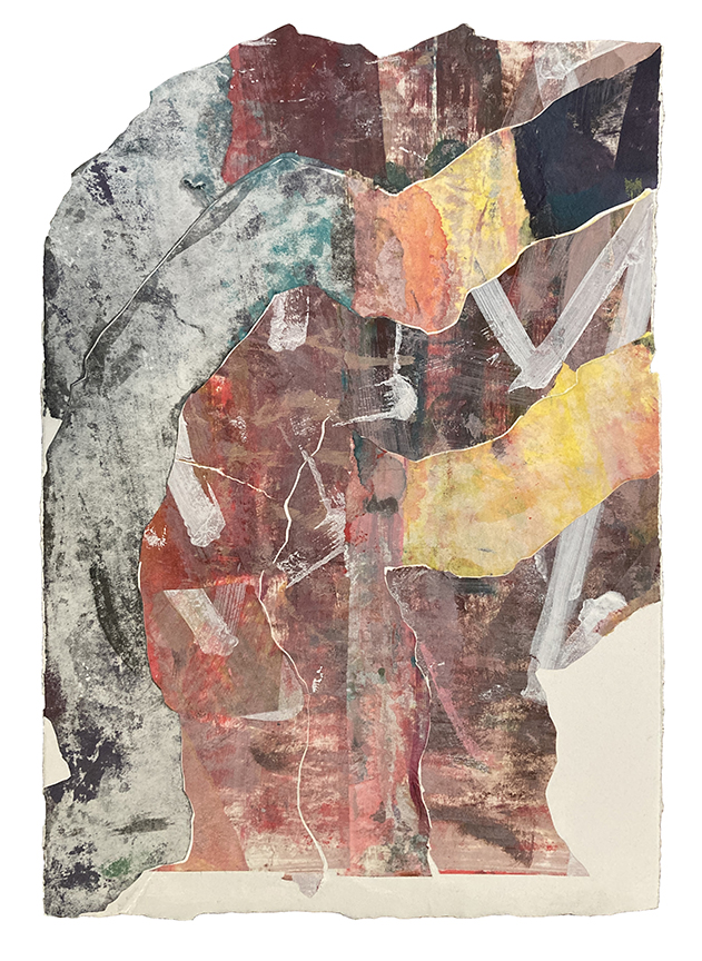 "STR 163" by Donnie Copeland (c) - 17"h x 11.5"w - acrylic and paper on paper