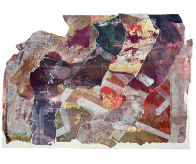 "STR 164" by Donnie Copeland (c) - 11.5"h x 17"w - acrylic and paper on paper