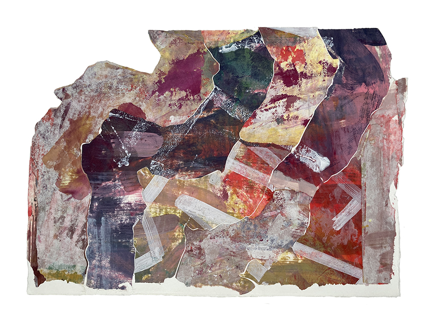 "STR 164" by Donnie Copeland (c) - 11.5"h x 17"w - acrylic and paper on paper