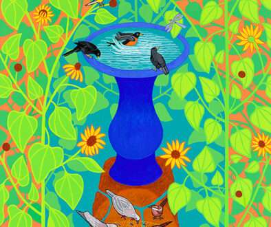 "Summer Sanctuary" by Susan Baker Chambers (c) - 40"h x 30"w - acrylic on canvas