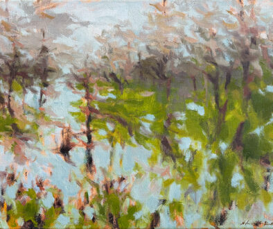 "Holding Space" by Dolores Justus Reuther (c) - 11"h x 14"w - oil on canvas