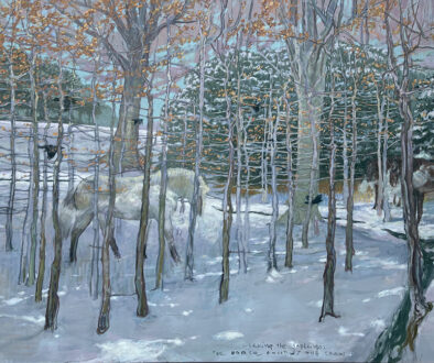 "Horse Follows Crow" by Mark Blaney (c) - 36"h x 48"w - oil on canvas
