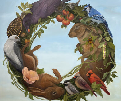 "InItTogether" by Kathryn Sixbey (c) - 48"h x 48"w - oil on canvas